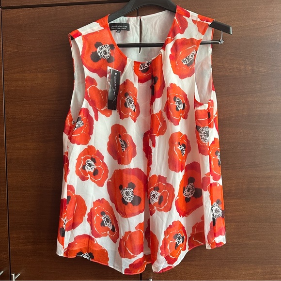 JONES NEW YORK SLEEVELESS FLORAL BLOUSE TOP BNWT - Picture 5 of 10